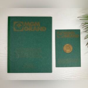 Vintage MGM Grand 1st Edition Collectible Token Dollar Brass, Silver Finish